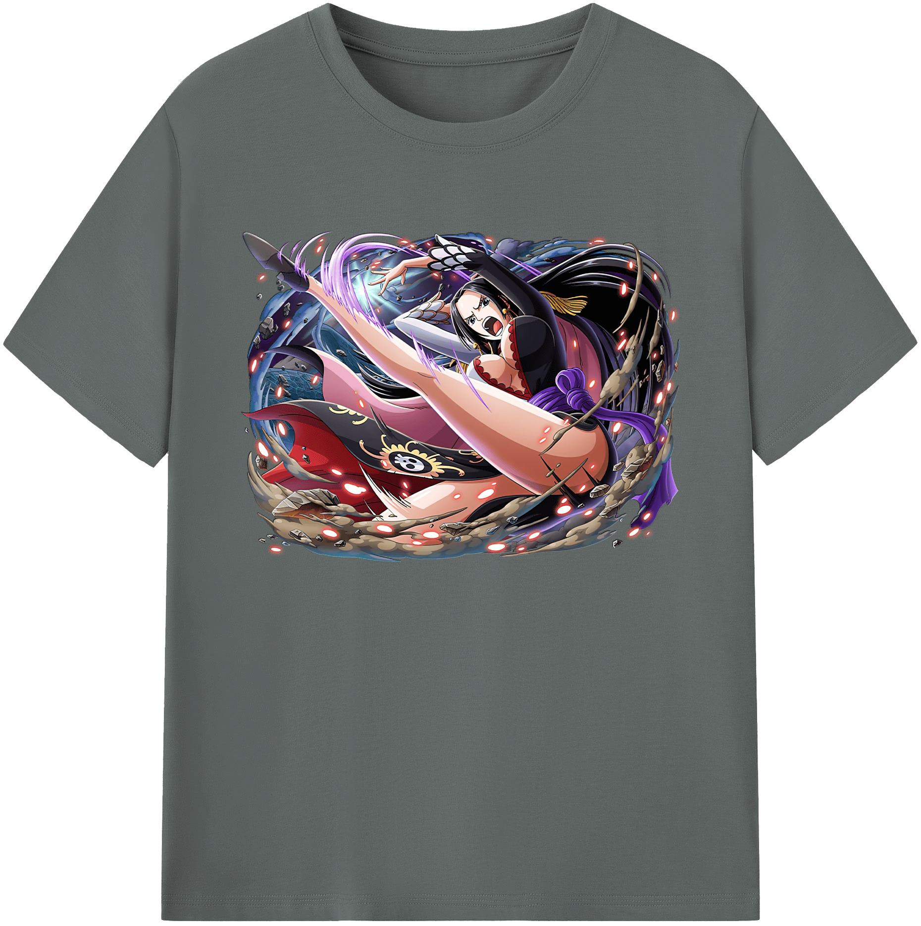 ワンピース ボア・ハンコック ONE PIECE Boa·Hancock 綿100％ メンズ半袖Tシャツ｜肌触りやわらか＆通気性